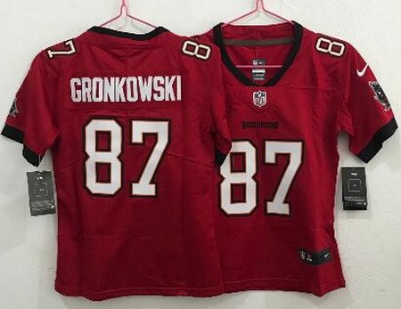 Women's Tampa Bay Buccaneers #87 Rob Gronkowski Limited Red Vapor Untouchable Jersey