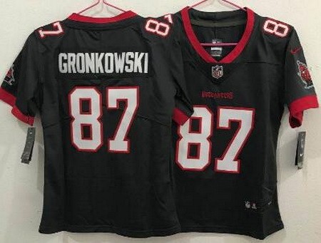 Women's Tampa Bay Buccaneers #87 Rob Gronkowski Limited Pewter Vapor Untouchable Jersey