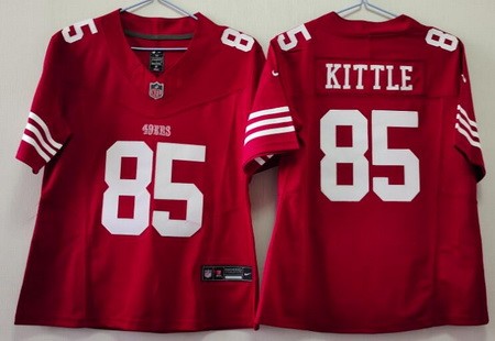 Women's San Francisco 49ers #85 George Kittle Limited Red Vapor FUSE Jersey