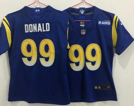 Women's Los Angeles Rams #99 Aaron Donald Limited Royal 2020 Vapor Untouchable Jersey