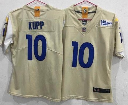 Women's Los Angeles Rams #10 Cooper Kupp Limited Bone 2020 Vapor Untouchable Jersey