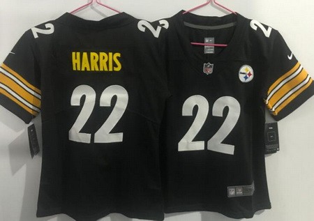 Women's Pittsburgh Steelers #22 Najee Harris Limited Black Vapor Jersey