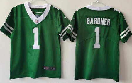 Women's New York Jets #1 Sauce Gardner Limited Green 2024 Vapor Jersey