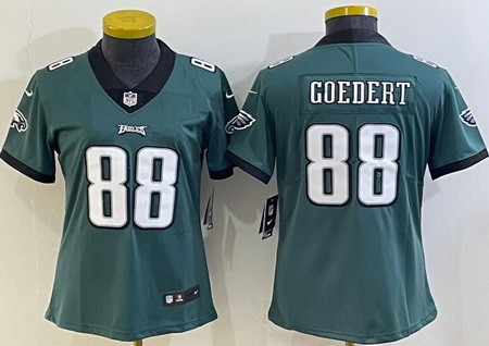 Women's Philadelphia Eagles #88 Dallas Goedert Limited Green Vapor Jersey