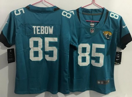 Women's Jacksonville Jaguars #85 Tim Tebow Limited Green Vapor Jersey