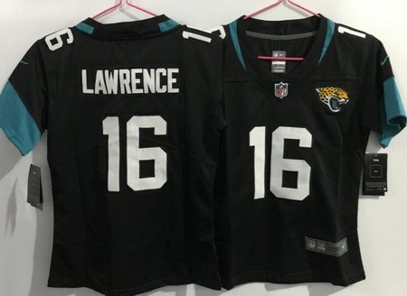 Women's Jacksonville Jaguars #16 Trevor Lawrence Limited Black Vapor Jersey