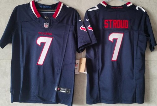 Women's Houston Texans #7 CJ Stroud Limited Navy FUSE Vapor Jersey