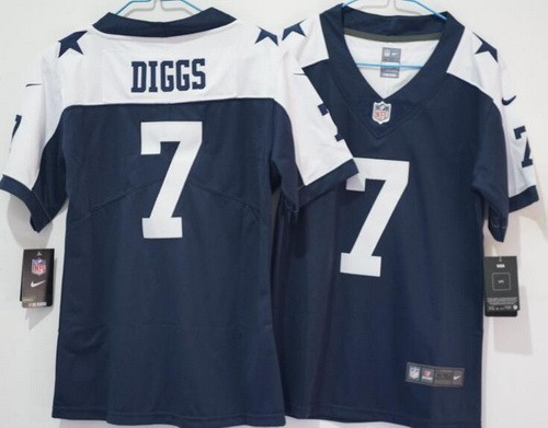 Women's Dallas Cowboys #7 Trevon Diggs Limited Navy Alternate Vapor Jersey