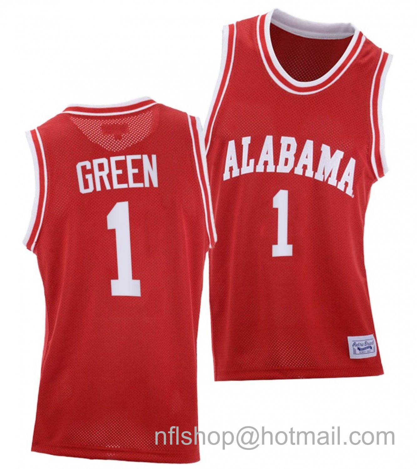 Men's Alabama Crimson Tide JaMychal Green College Basketball Red Throwback #1 Stitched Jersey