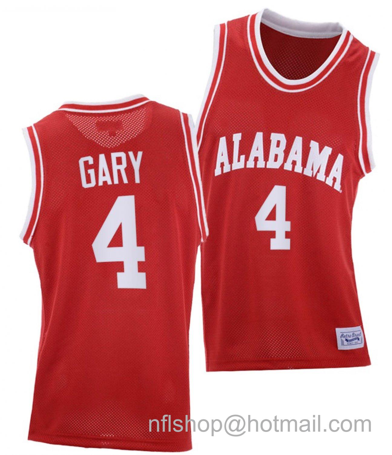 Men's Alabama Crimson Tide Juwan Gary College Basketball Red Throwback #4 Stitched Jersey