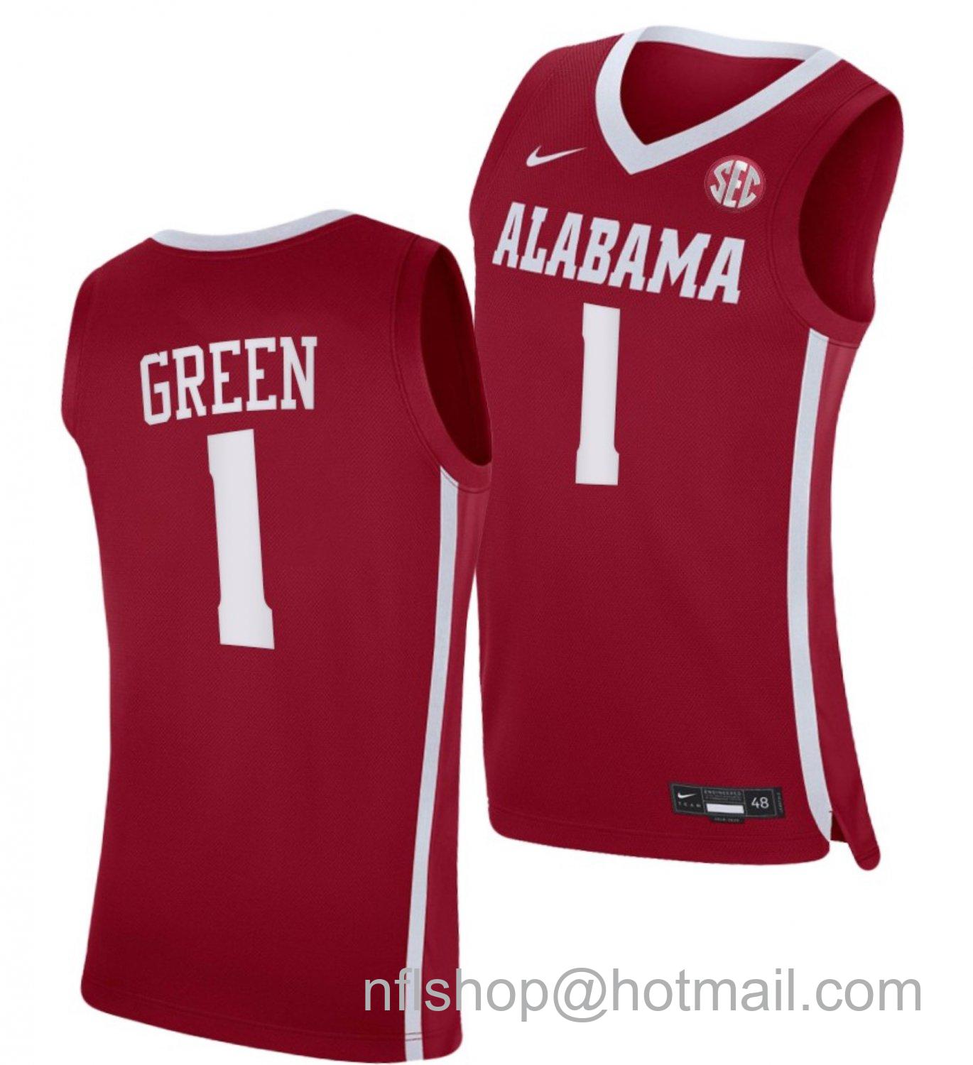 Men's Alabama Crimson Tide JaMychal Green College Basketball Crimson #1 Stitched Jersey