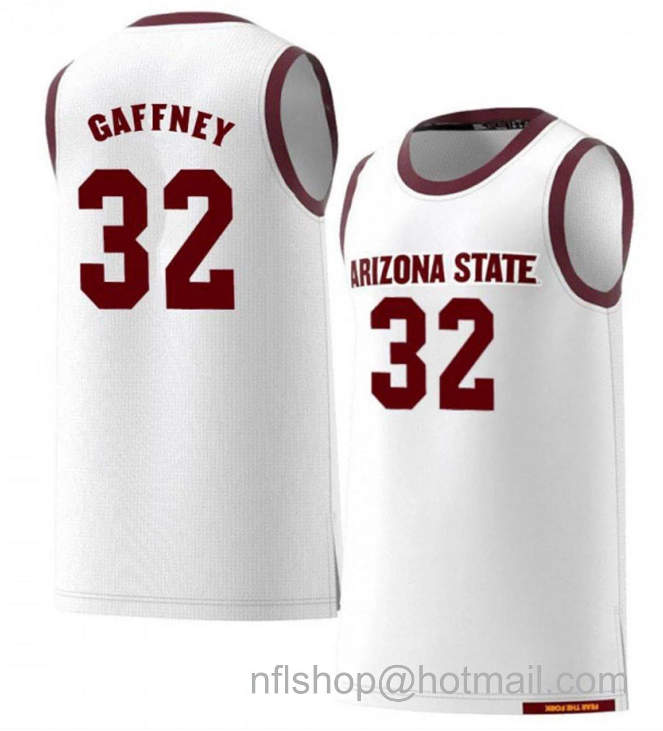 Men's Arizona State Sun Devils Alonzo Gaffney College Basketball White #32 Stitched Jersey