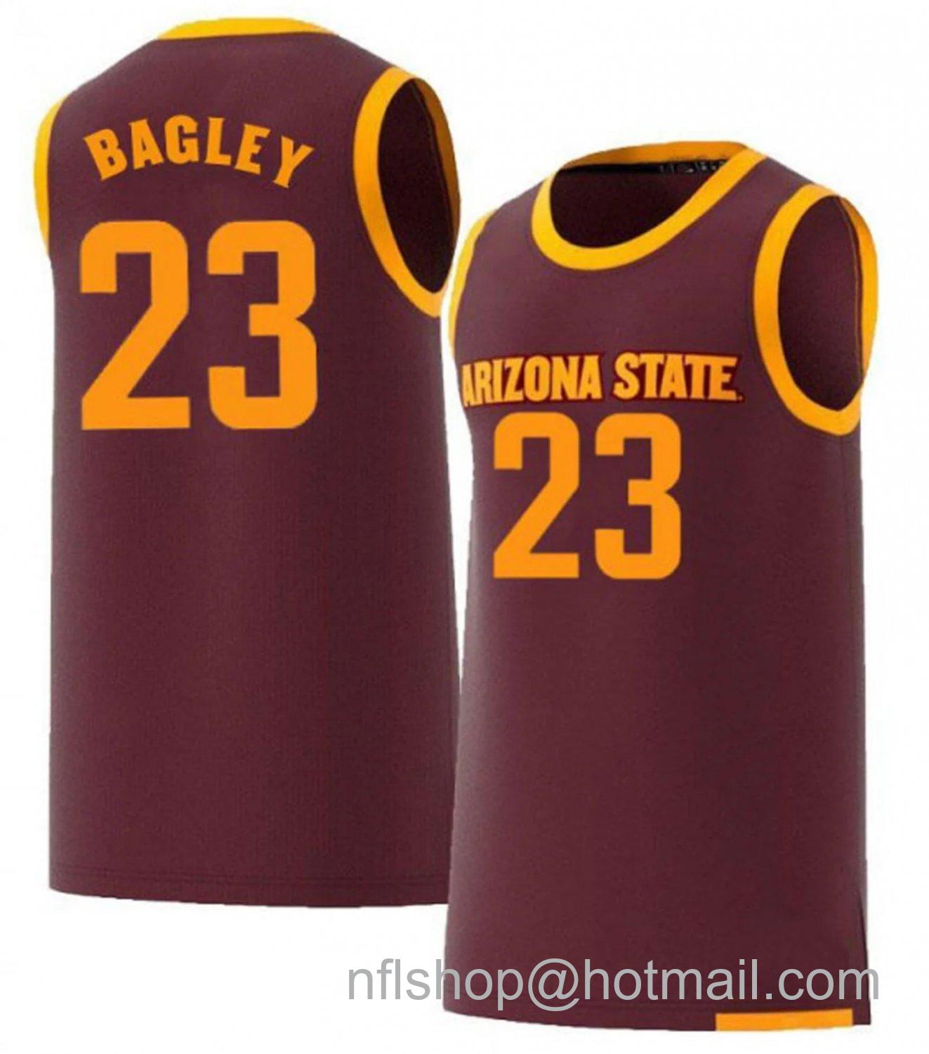 Men's Arizona State Sun Devils Marcus Bagley College Basketball Red #23 Stitched Jersey