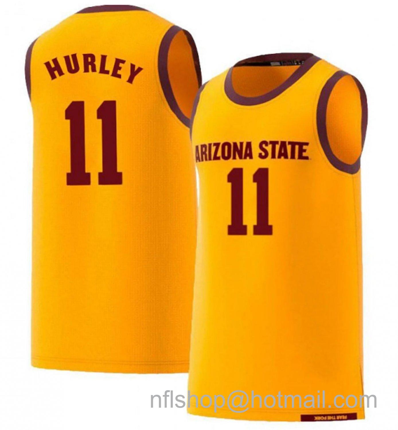 Men's Arizona State Sun Devils Bobby Hurley College Basketball Yellow #11 Stitched Jersey