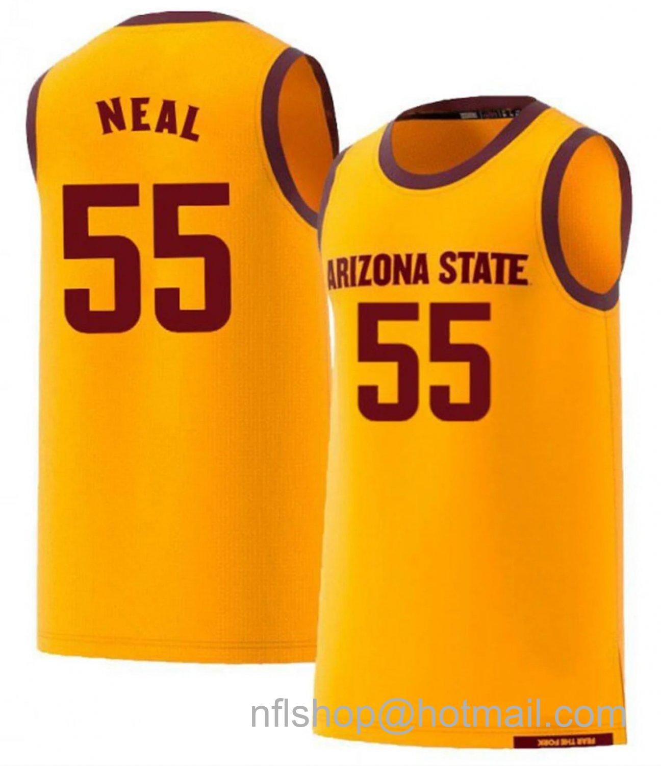 Men's Arizona State Sun Devils Desmond Cambridge College Basketball Yellow #55 Stitched Jersey