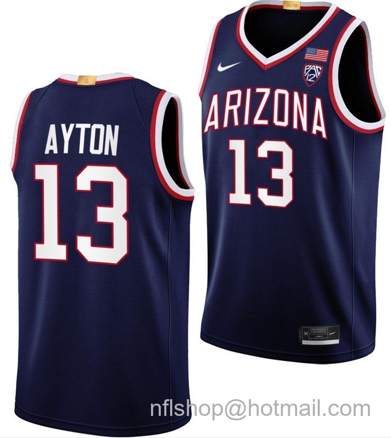 Men's Arizona Wildcats Deandre Ayton College Basketball Navy #13 Stitched Jersey