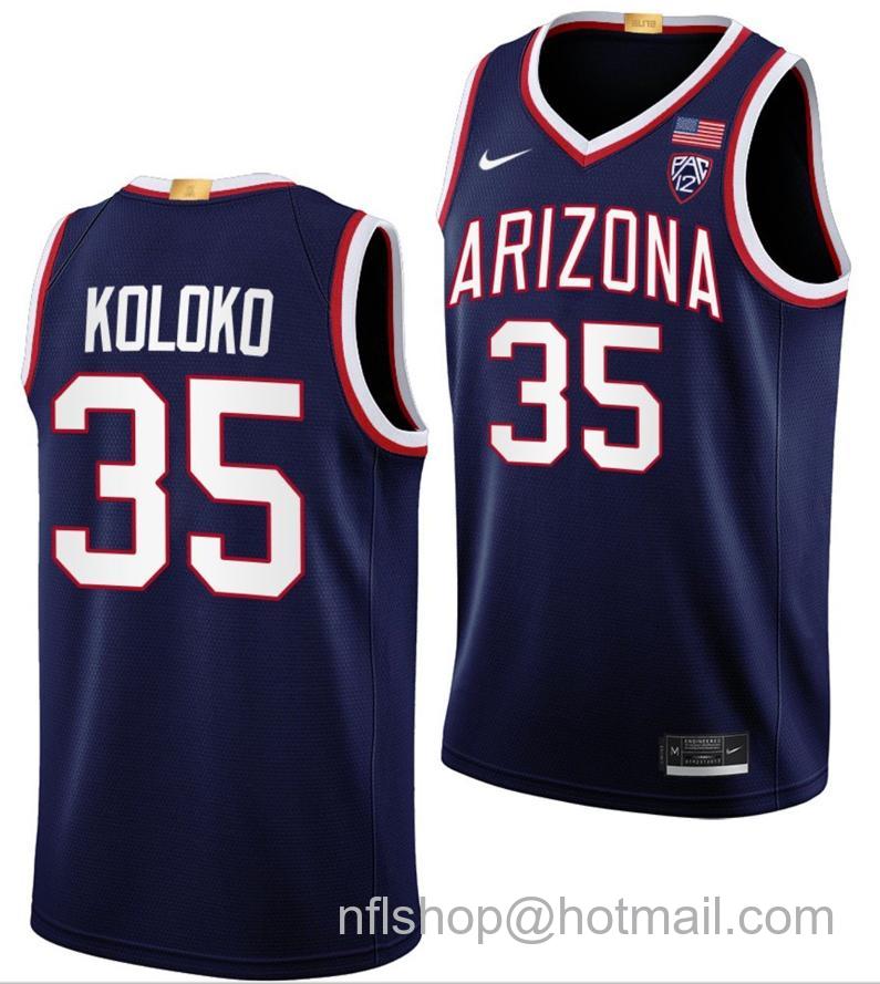 Men's Arizona Wildcats Christian Koloko College Basketball Limited Green #35 Stitched Jersey