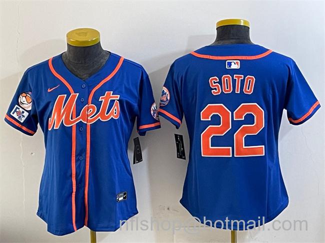 Youth New York Mets #22 Juan Soto Royal 2025 Spring Training Alternate Limited Stitched Baseball Jersey