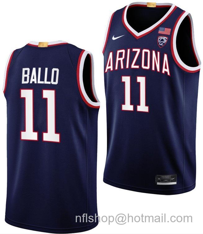 Men's Arizona Wildcats Oumar Ballo College Basketball Limited Green #11 Stitched Jersey