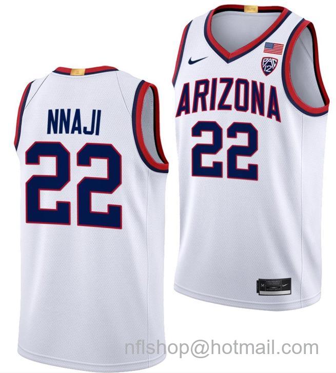 Men's Arizona Wildcats Zeke Nnaji College Basketball Navy #22 Stitched Jersey