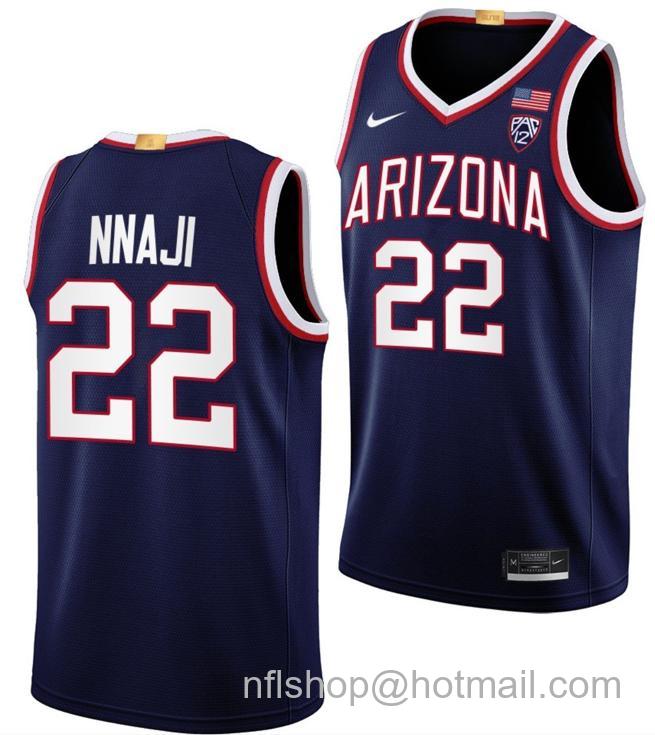 Men's Arizona Wildcats Zeke Nnaji College Basketball Limited Green #22 Stitched Jersey