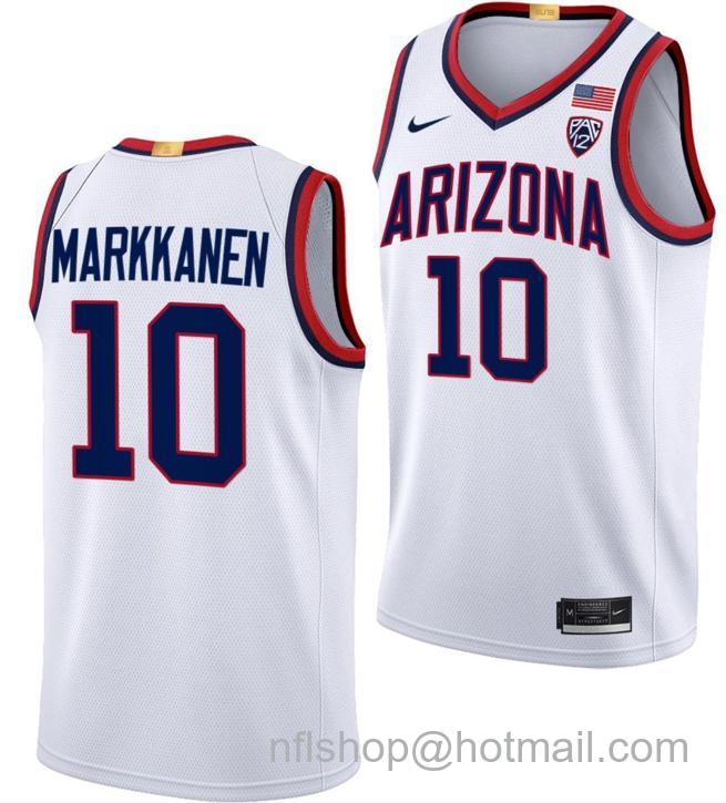 Men's Arizona Wildcats Lauri Markkanen College Basketball Navy #10 Stitched Jersey