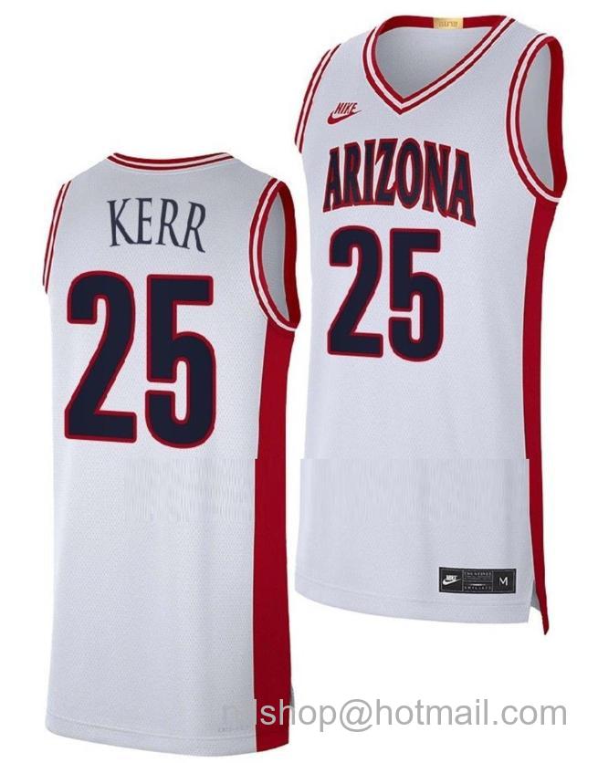 Men's Arizona Wildcats Kerr Kriisa College Basketball Maui Invitational Champs White #25 Stitched Jersey