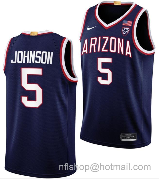 Men's Arizona Wildcats Stanley Johnson College Basketball Limited Green #5 Stitched Jersey