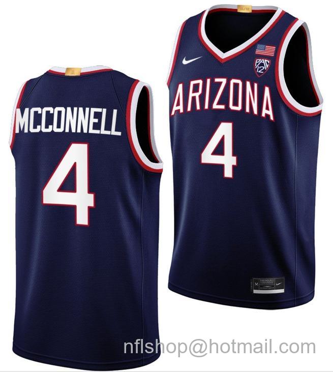 Men's Arizona Wildcats TJ McConnell College Basketball Limited Green #4 Stitched Jersey