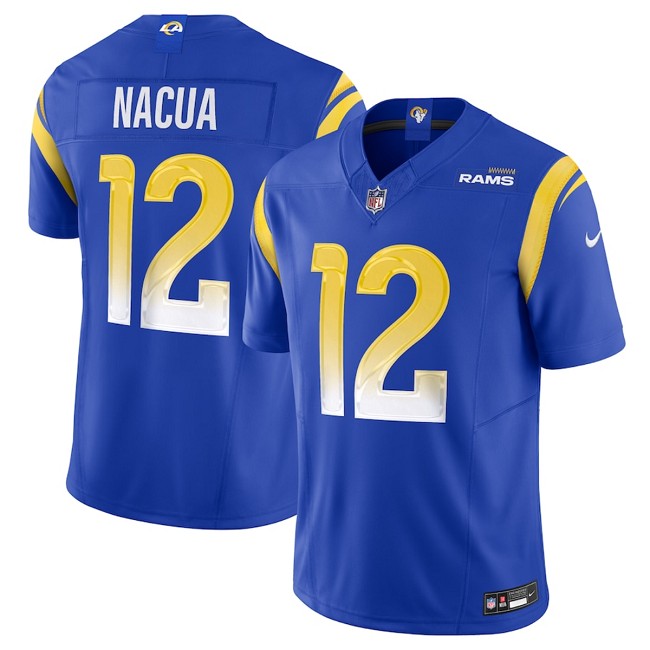 Men's Los Angeles Rams #12 Puka Nacua Blue 2024 F.U.S.E. Vapor Untouchable Stitched Football Jersey