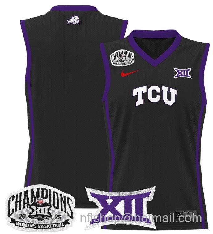 Women's Team Jersey TCU Horned Frogs 2025 Champions Lightweight Black