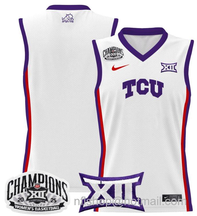 Women's Team Jersey TCU Horned Frogs 2025 Champions Lightweight White