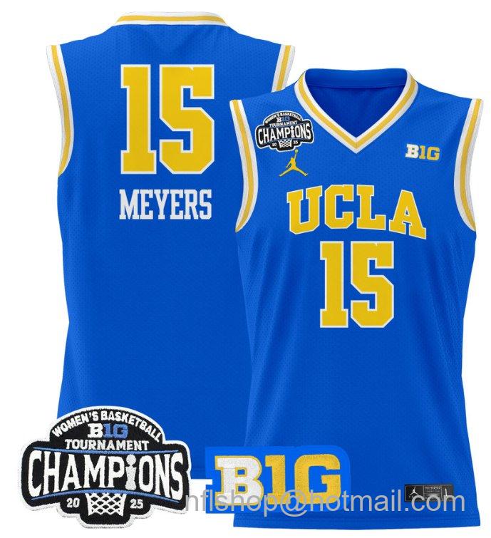 Women's Ann Meyers Jersey #15 UCLA Bruins 2025 Champions Basketball Royal