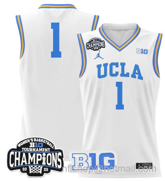 Women's Team Jersey UCLA Bruins 2025 Champions Basketball Stitched White