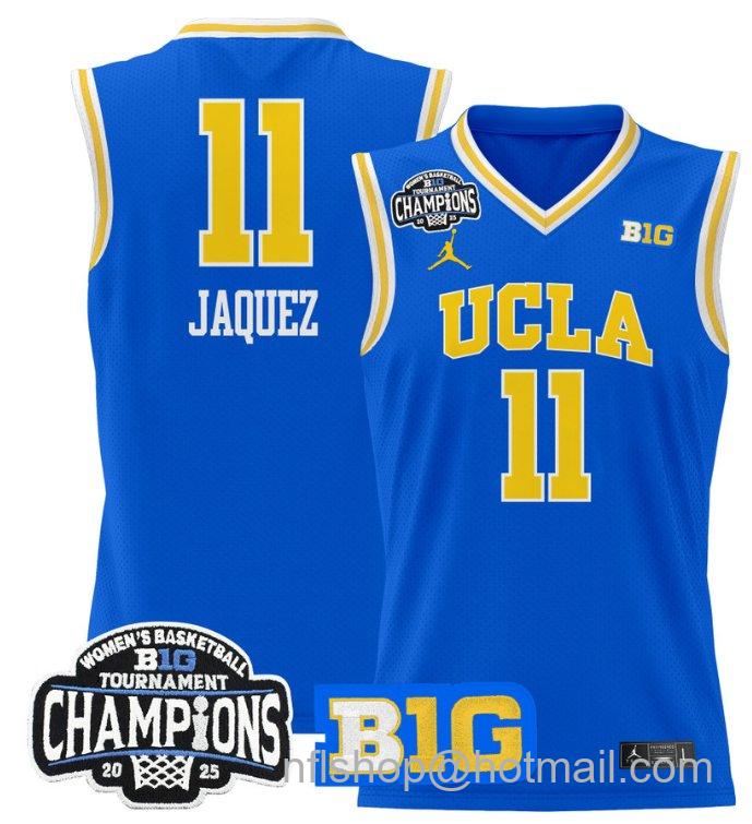 Women's Gabriela Jaquez Jersey #11 UCLA Bruins 2025 Champions Basketball Royal