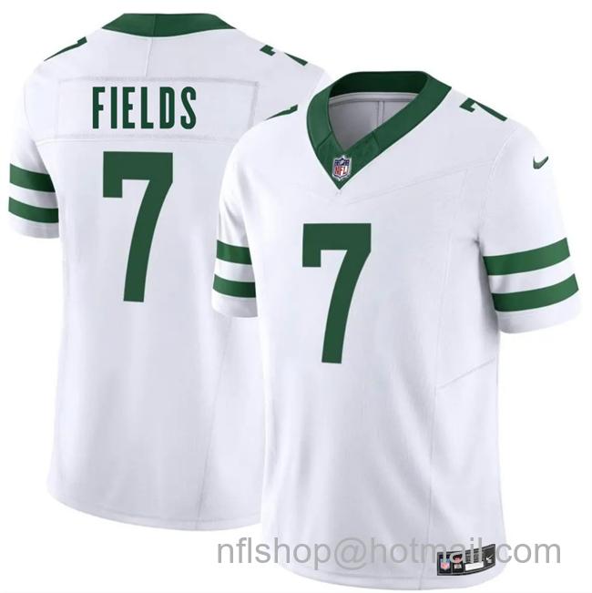 Men's New York Jets #7 Justin Fields White 2025 F.U.S.E. Vapor Untouchable Limited Stitched Football Jersey