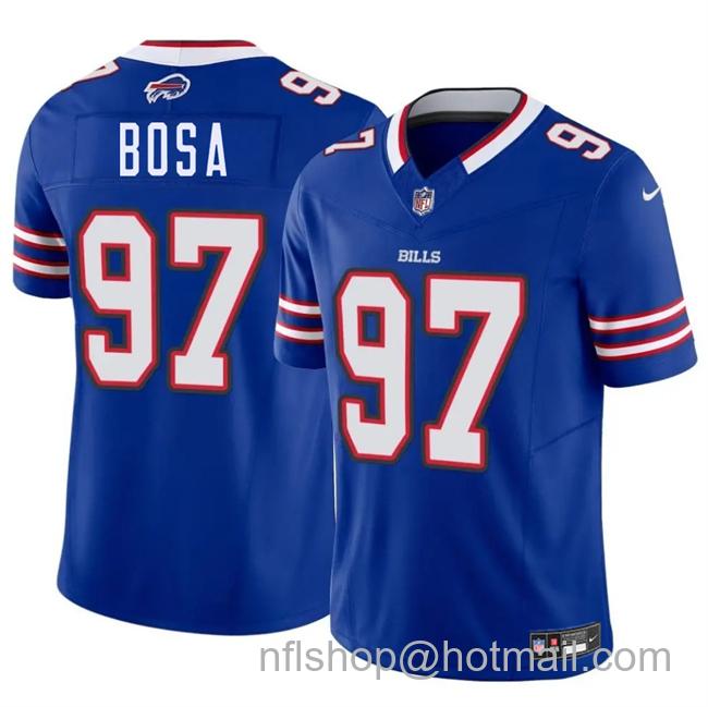 Men's Buffalo Bills #97 Joey Bosa Blue 2025 F.U.S.E. Vapor Untouchable Limited Stitched Football Jersey