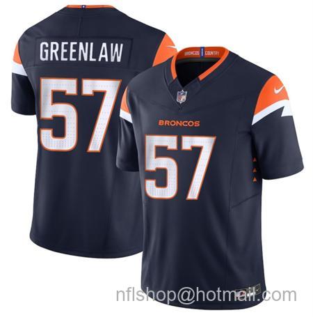 Men's Denver Broncos #57 Dre Greenlaw Navy 2025 F.U.S.E. Alternate Vapor Limited Stitched Football Jersey