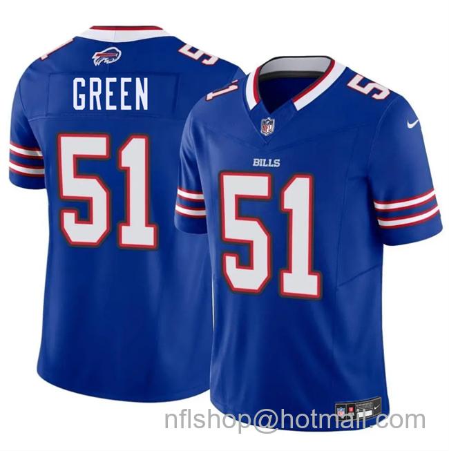 Men's Buffalo Bills #51 Kendrick Green Blue 2025 F.U.S.E. Vapor Untouchable Limited Stitched Football Jersey