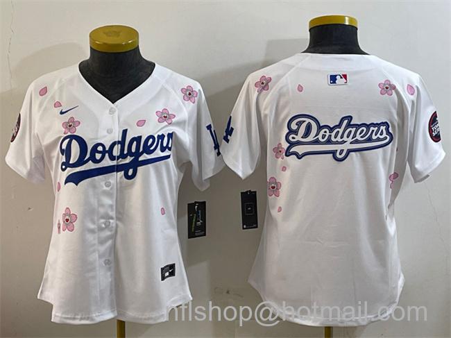 Youth Los Angeles Dodgers Team Big Logo White 2025 Tokyo Series Limited Stitched Baseball Jersey