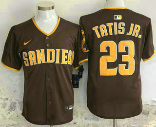 Men's San Diego Padres #23 Fernando Tatis Jr Brown Limited Stitched Jersey