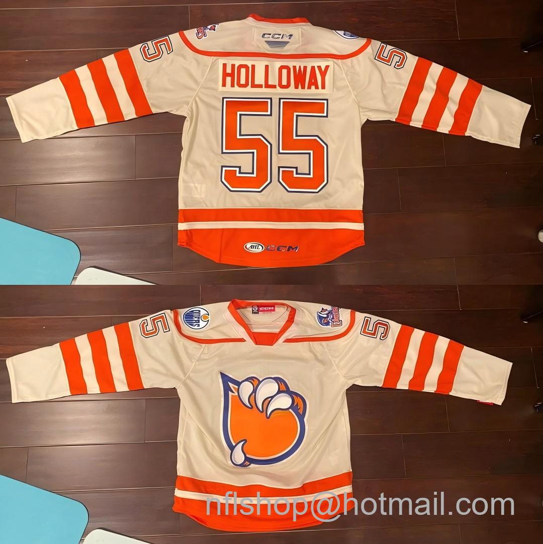 Men's Bakersfield Condors Custom Cream Stitched Hockey Jersey