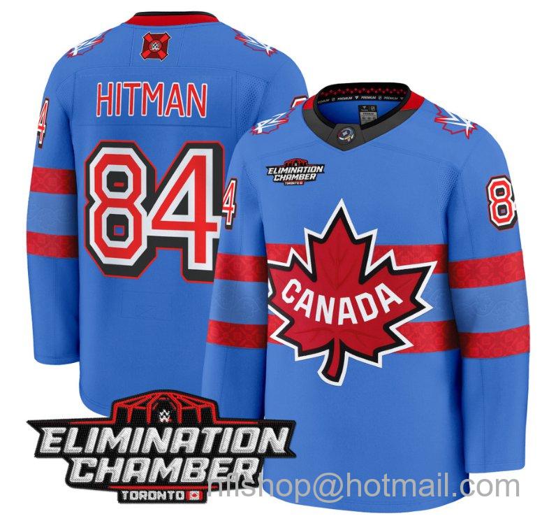 Men's The Hitman Jersey #84 Elimination Chamber Toronto 2025 Stitched Royal