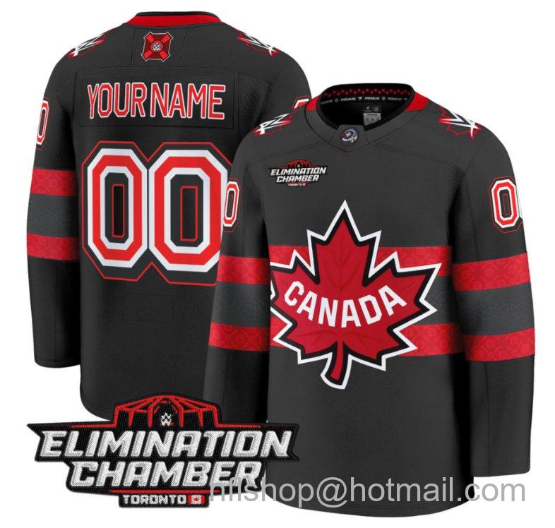 Men's Custom Elimination Chamber Toronto Jersey 2025 Premium All Stitched Black