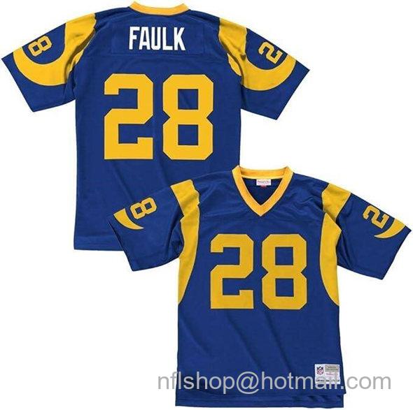 Men's Los Angeles Rams Active Player Custom Blue MN Throwback Stitched Football Jersey