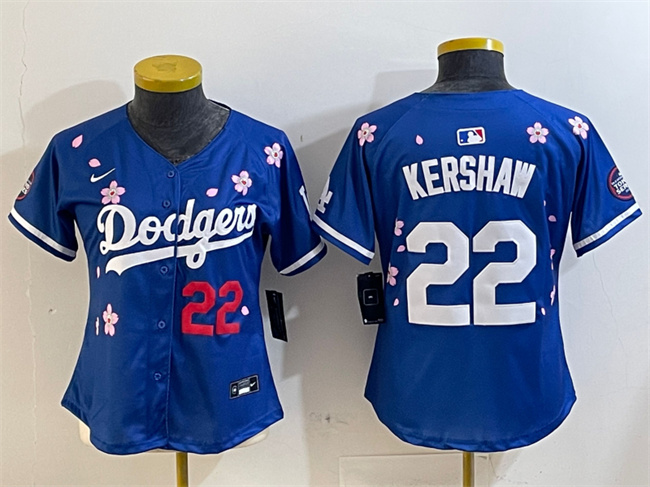 Youth Los Angeles Dodgers #22 Clayton Kershaw Royal 2025 Tokyo Series Limited Stitched Baseball Jersey