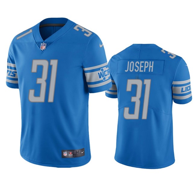 Men's Detroit Lions #31 Kerby Joseph Nike Blue Limited Stitched Jersey