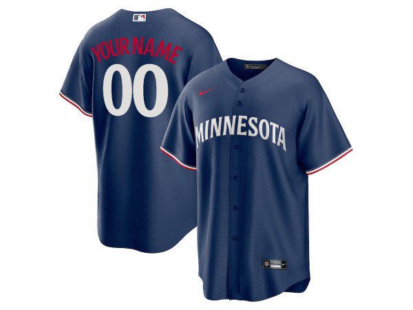 Custom Minnesota Twins Cool Base Jersey - Navy