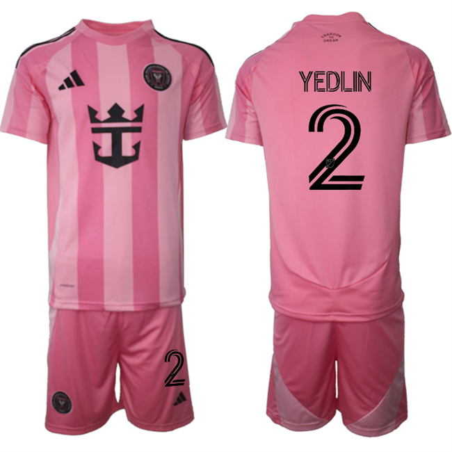 Men's Inter Miami CF #2 DeAndre Yedlin 25-26 Pink Home Soccer Jersey Suit