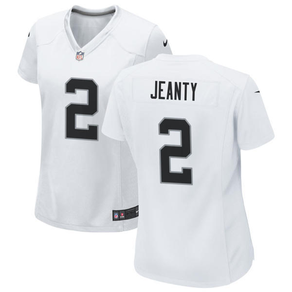 Women's Las Vegas Raiders #2 Ashton Jeanty Nike White Vapor Untouchable Limited Stitched Football Jersey